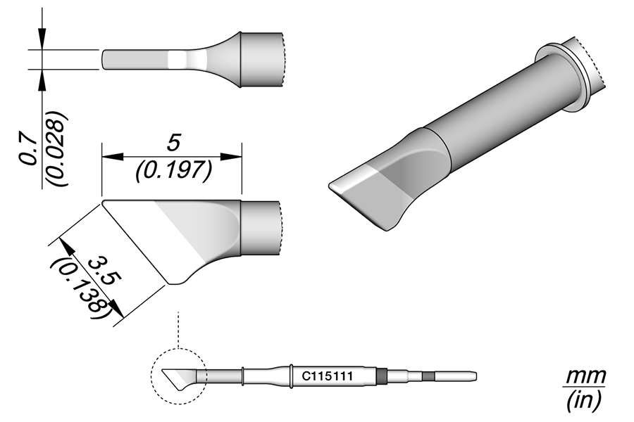 C115111 - Blade Cartridge 3.8 x 0.7